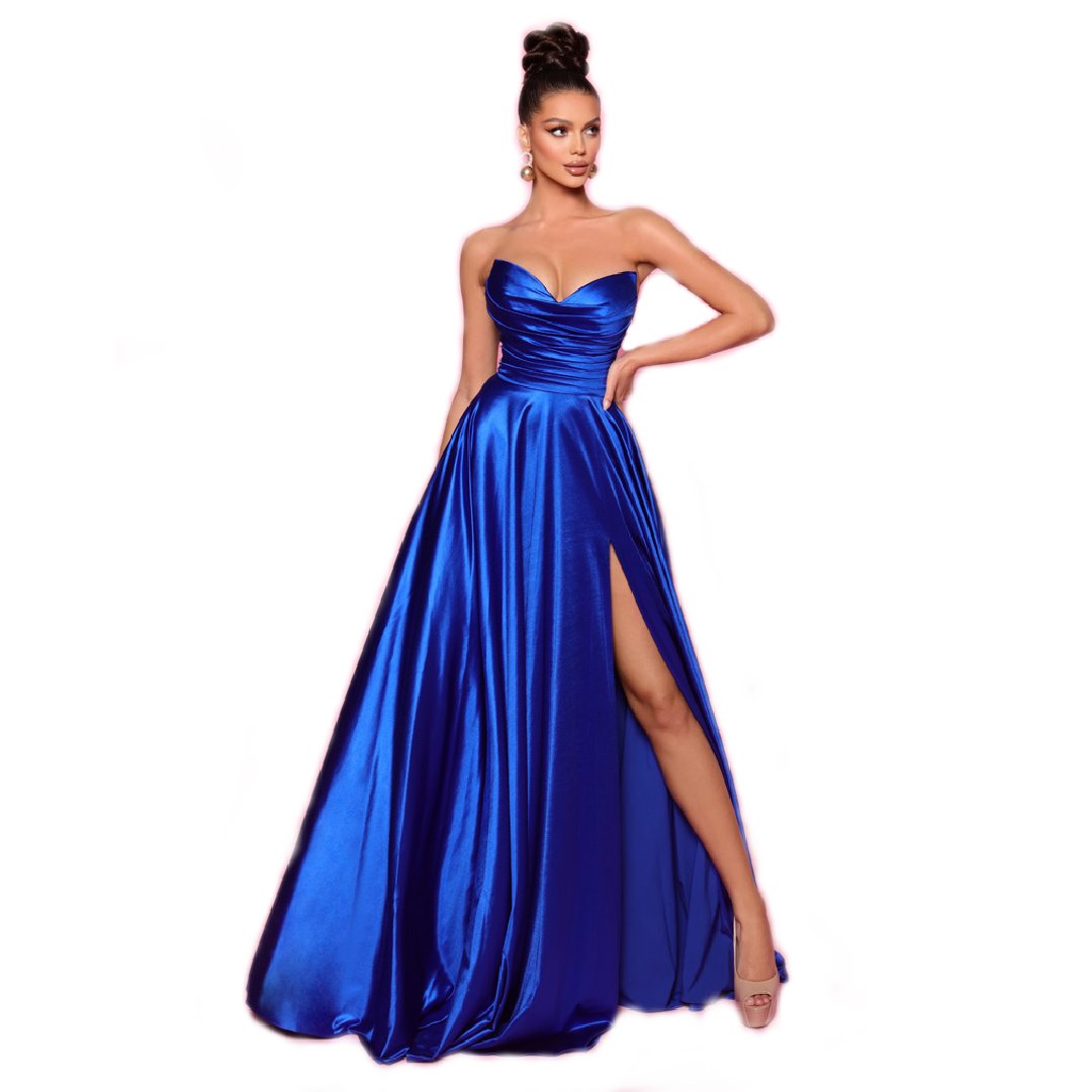 Girl in Blue formal dress