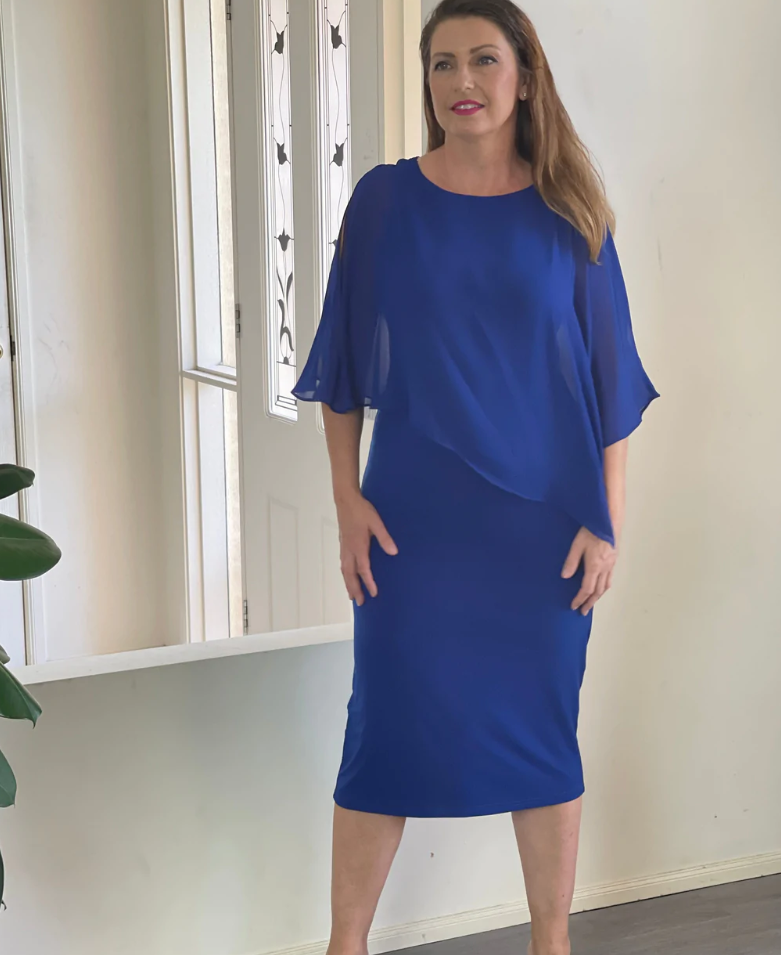 Four Girlz Plain Chiffon Overlay Dress