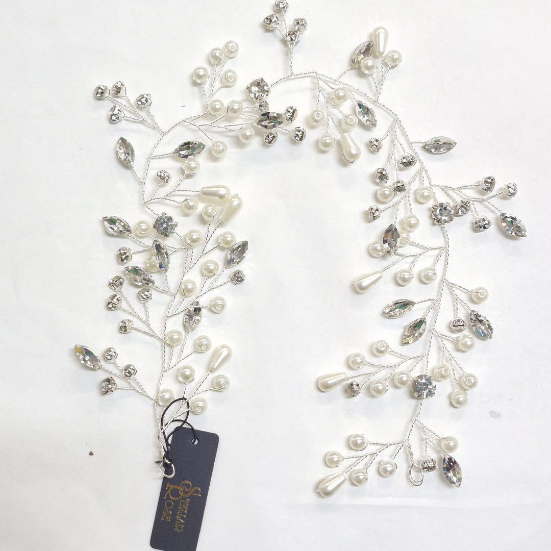 Stellar Rose Pearl and Bead Hair Bling or Bling Belt, just add ribbon 67606