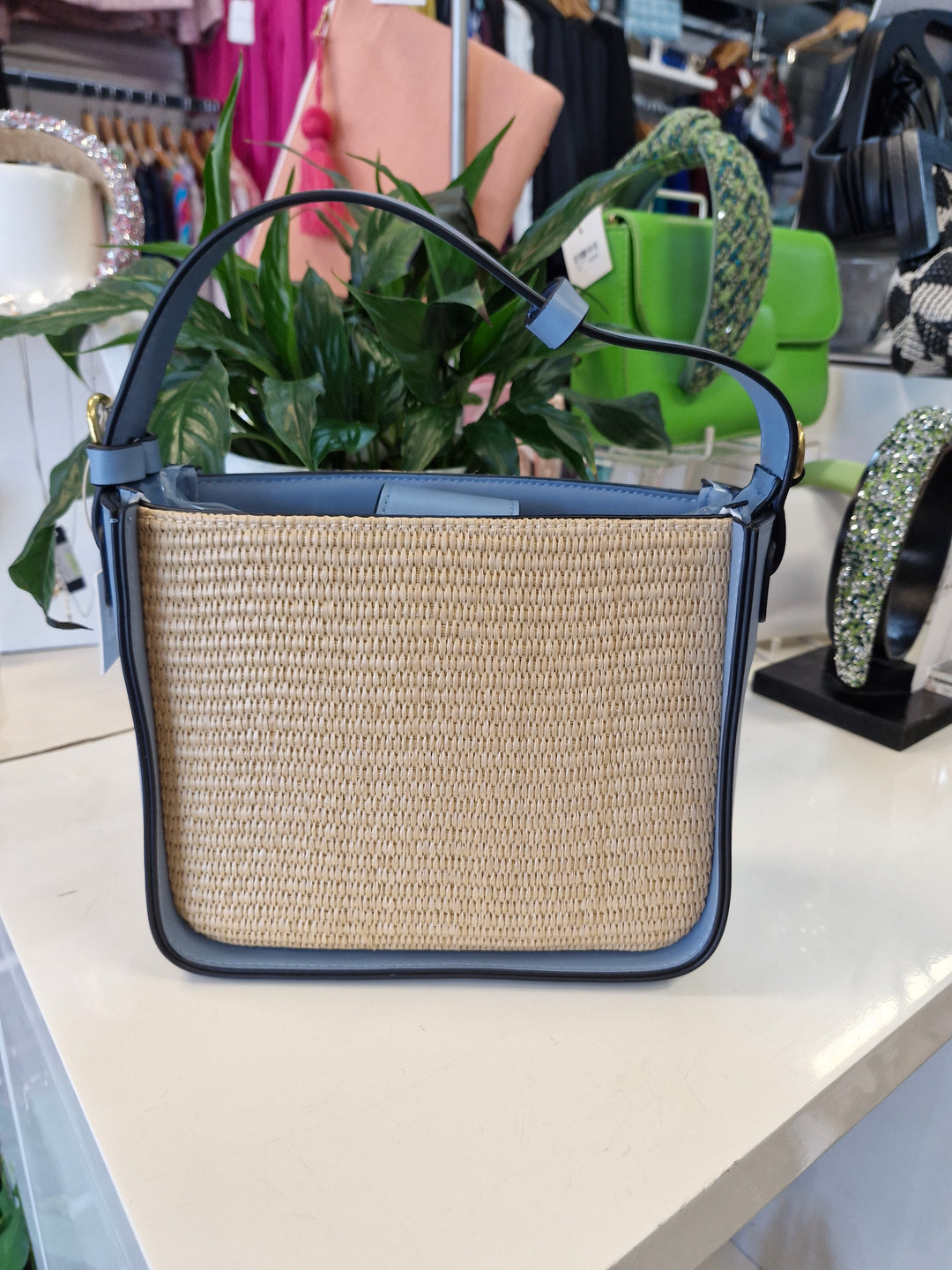 Adorne Poppi Woven Mini Handbag AXD1800