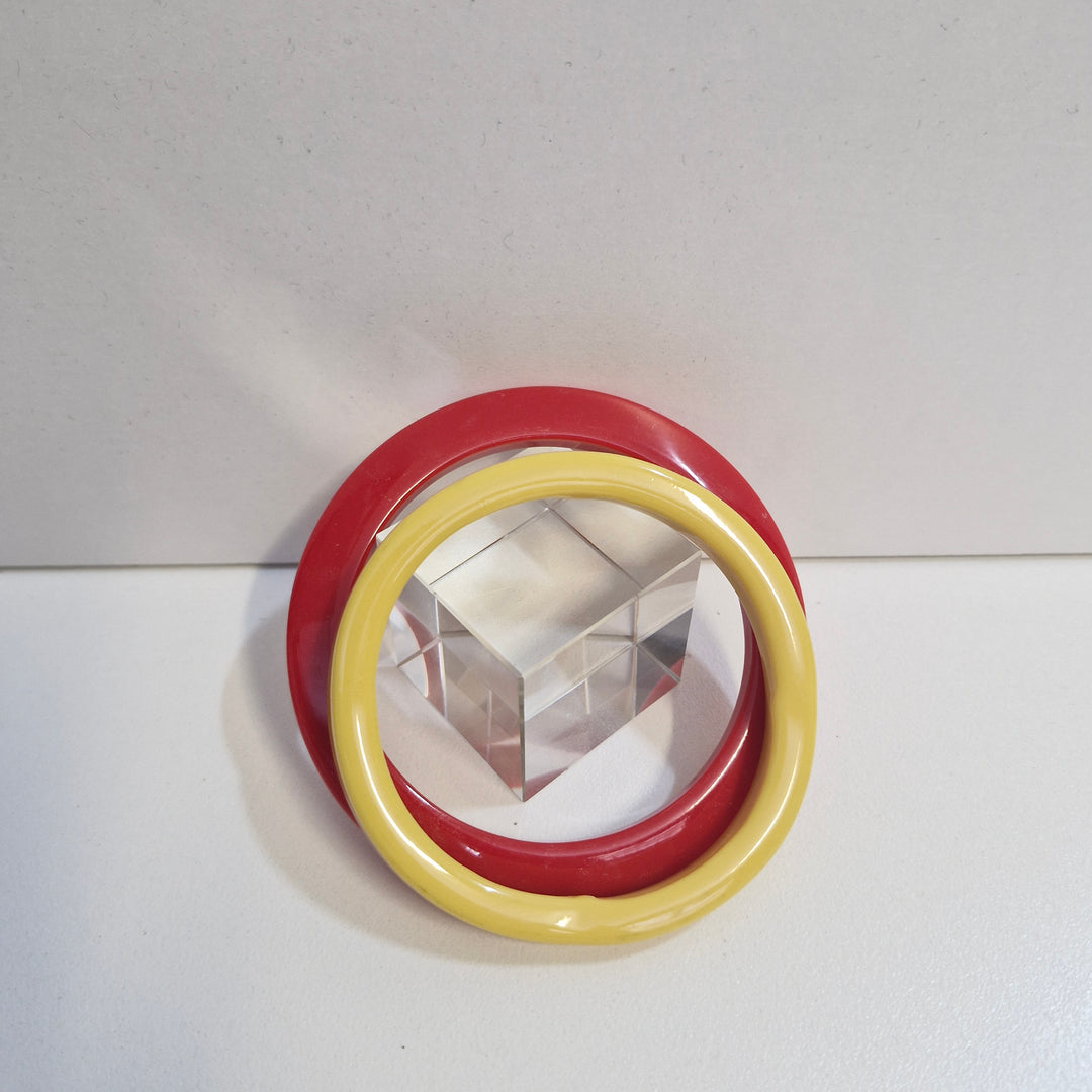 Acrylic bangles Red and yellow