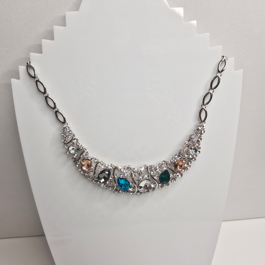 Stellar Rose diamante and Rhinestone necklace 48074