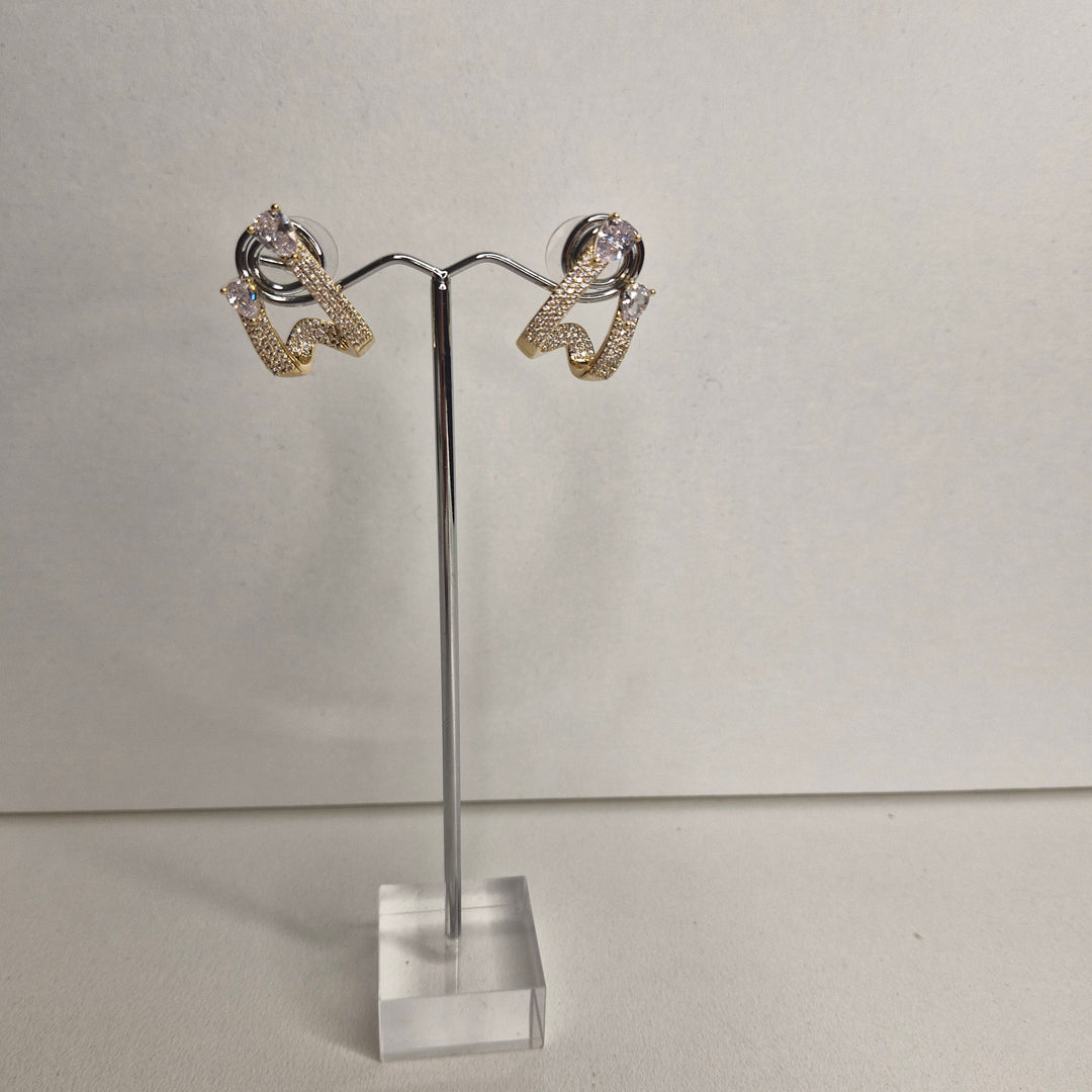 Stellar Rose gold and diamante earrings 74942