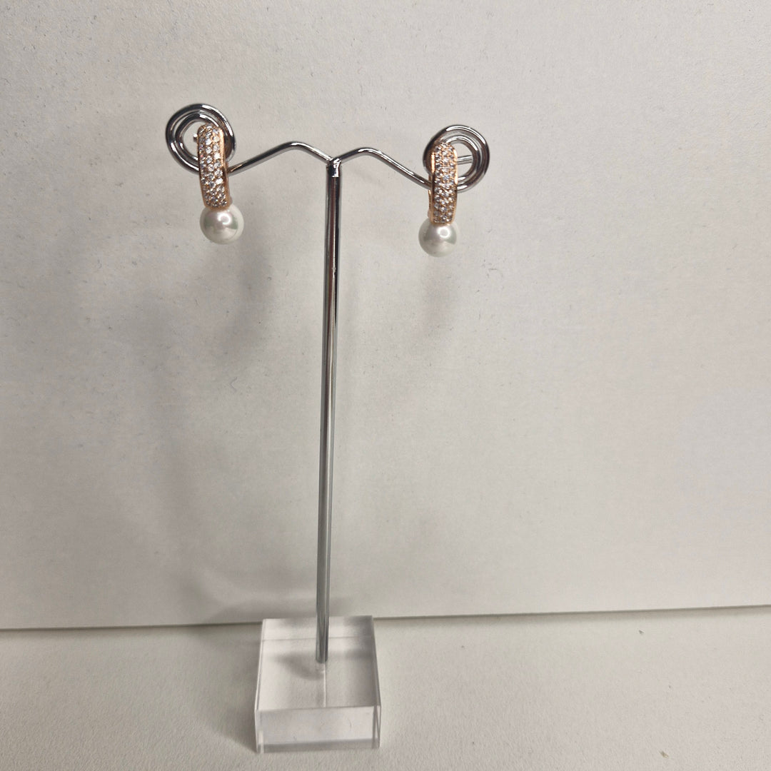 Stellar Rose gold and pearl earrings 76901