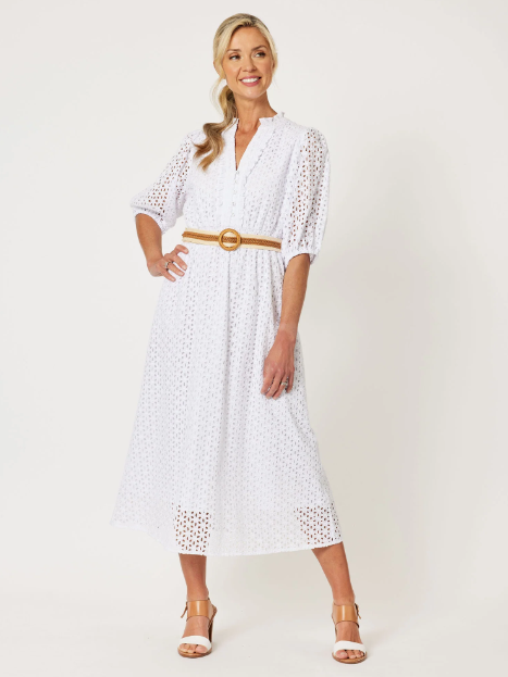 Gordon Smith Broderie Lace Midi Dress
