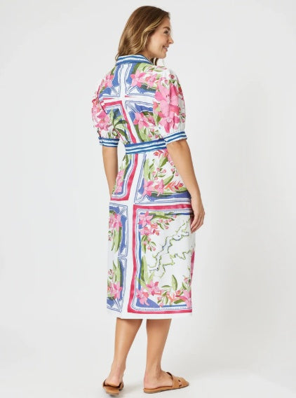 Gordon Smith Monaco Midi Shirt Dress in Sardina Blue