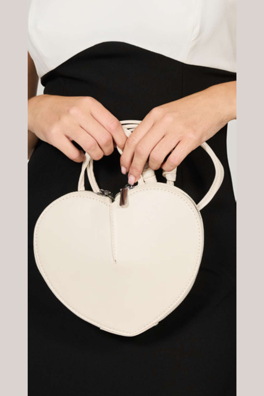 Heart Bag in Cream
