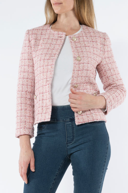 Jump Multi Boucle Jacket in Pink Mix