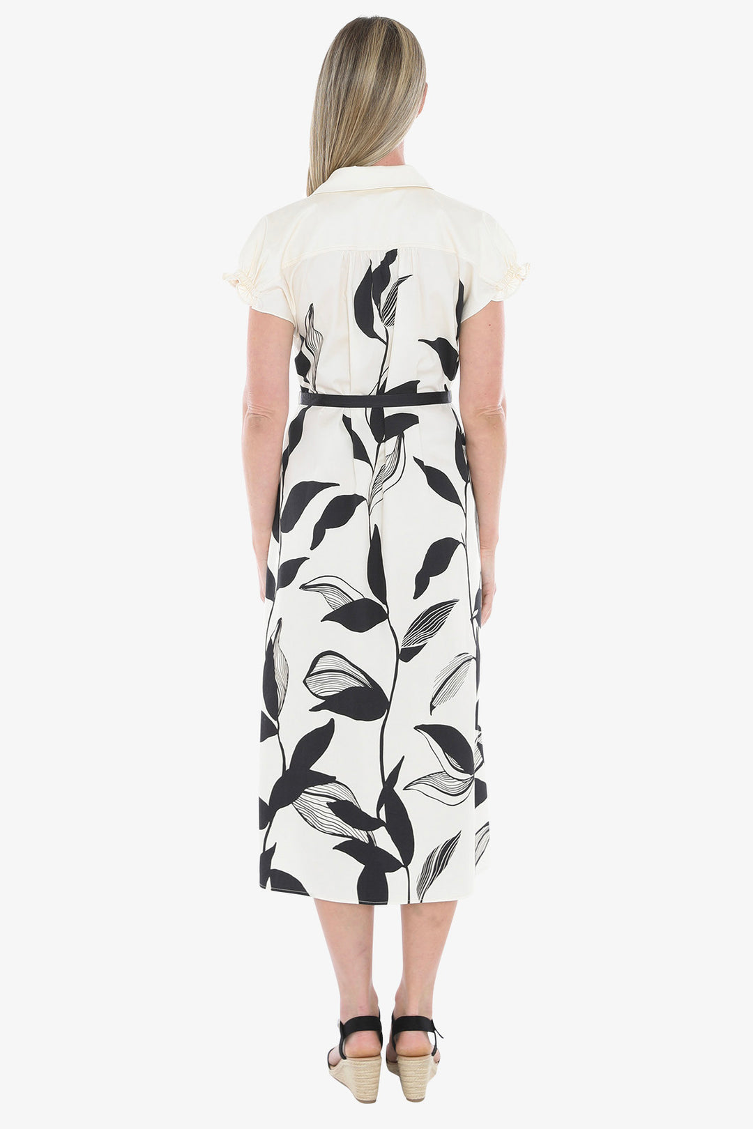 Jump Vine Print Dress in Black