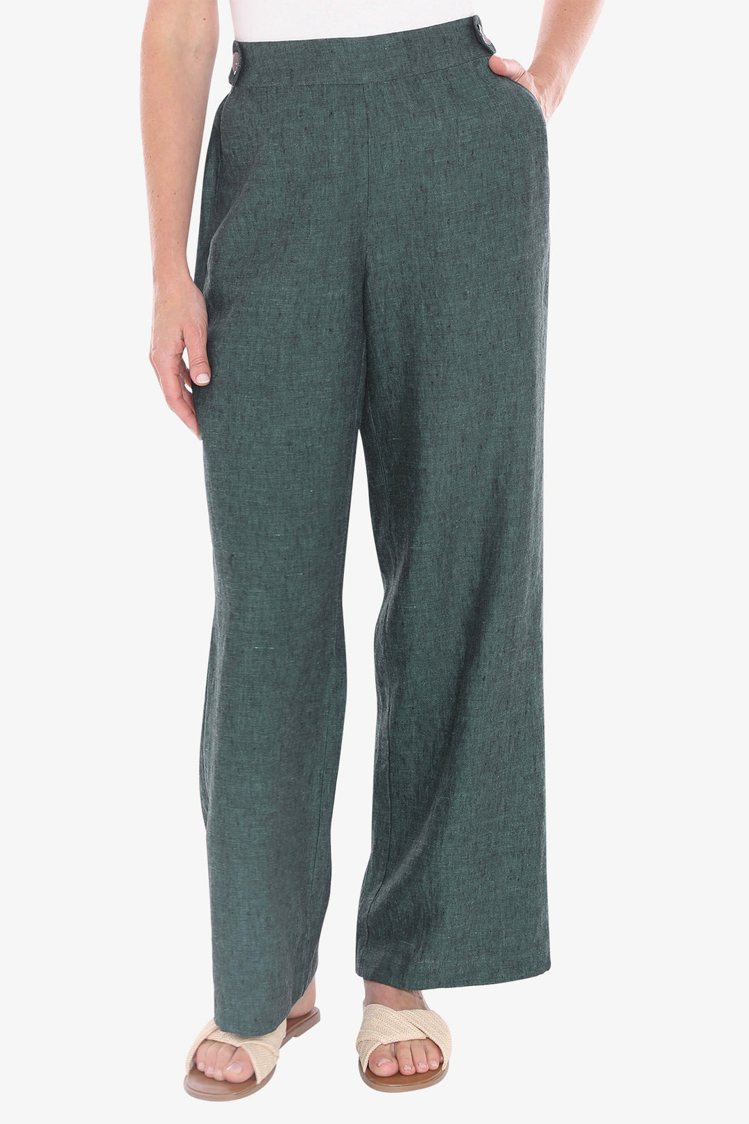 Jump Button Tab Pant in Pine