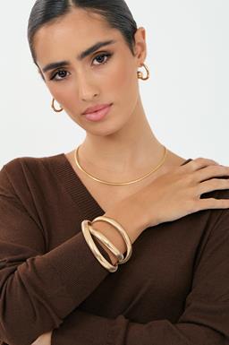 Adorne Entwined Metal Bangle Set ACD1700