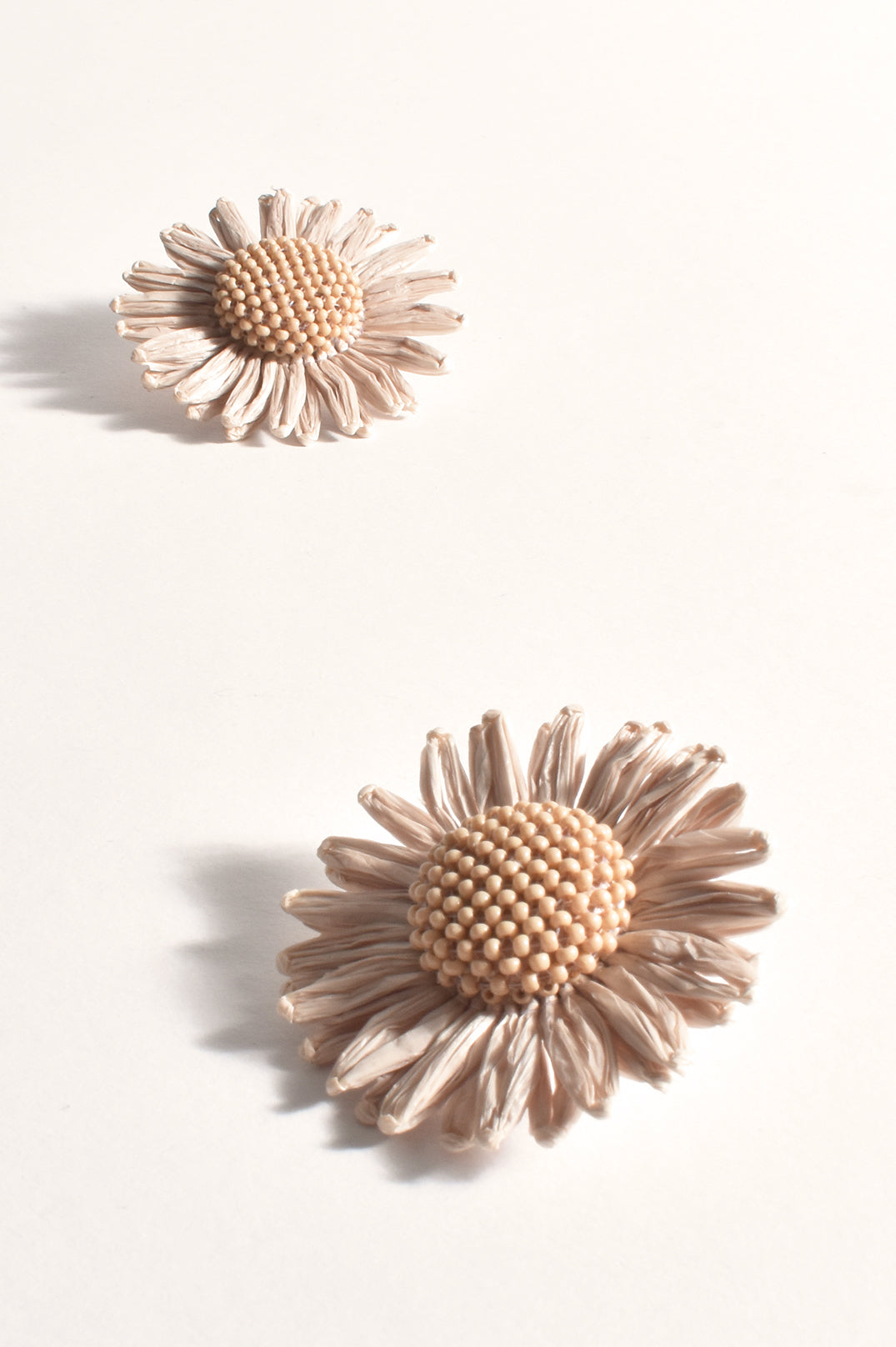 Adorne Large Daisy Stud Earing in Camel AEA3406