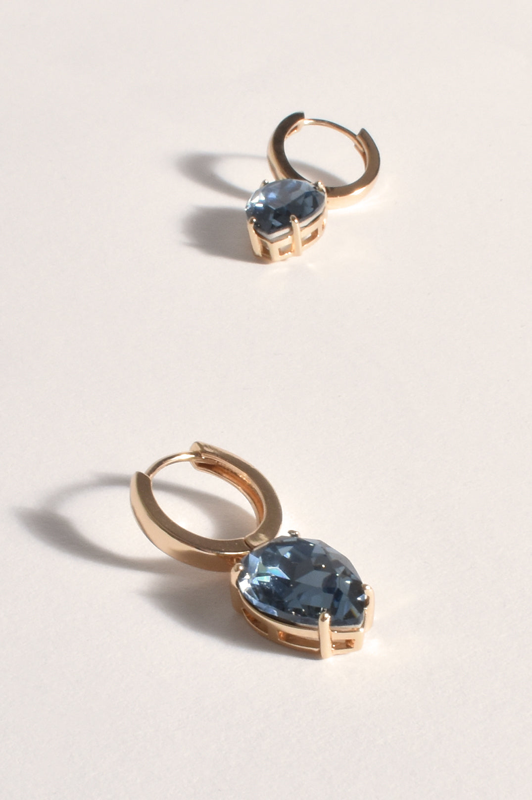 Jordan Teardrop Jewel Hoops in Blue