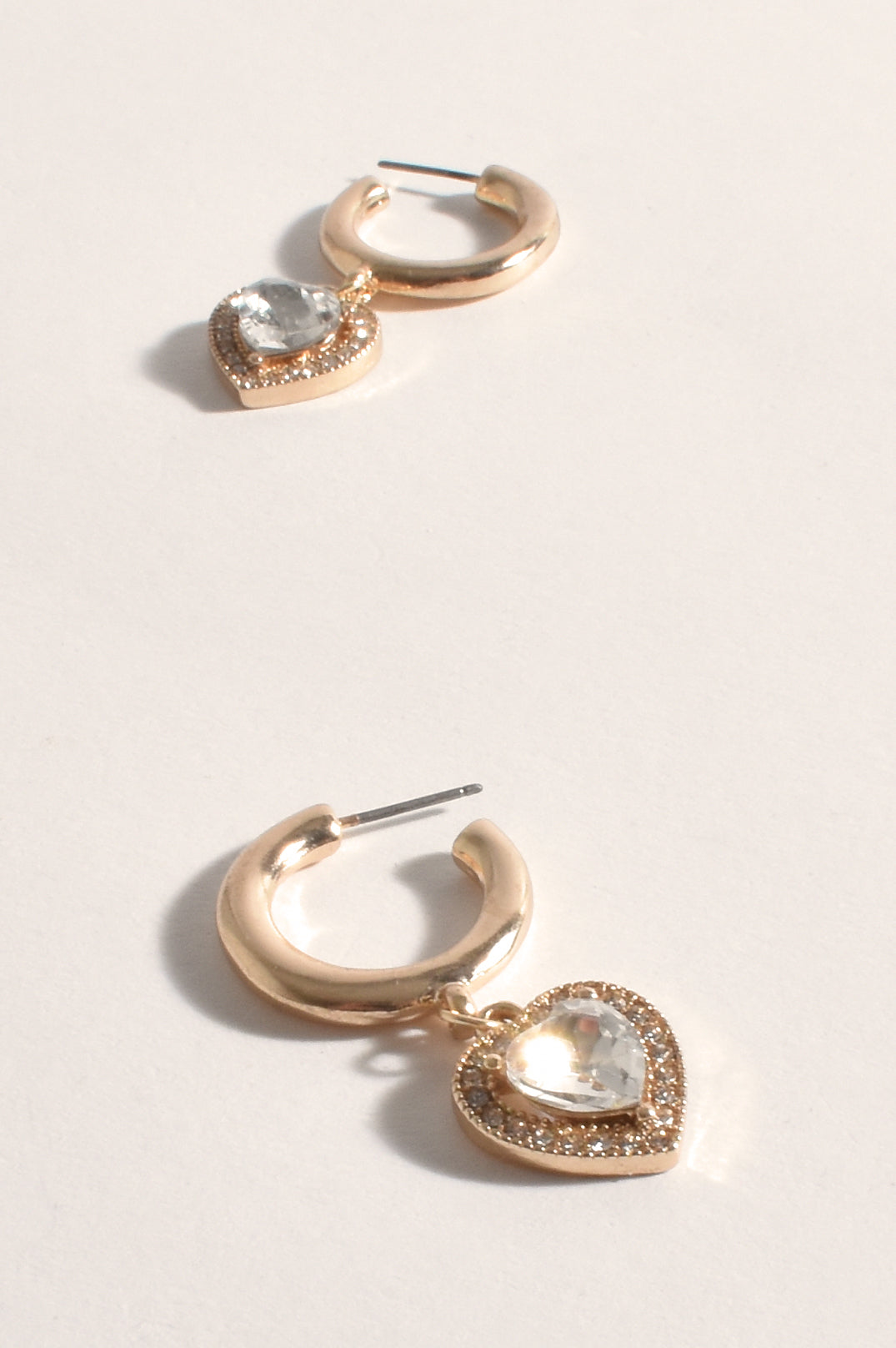 Adorne Jewelled Hear Mini Hoops AED3720 Gold