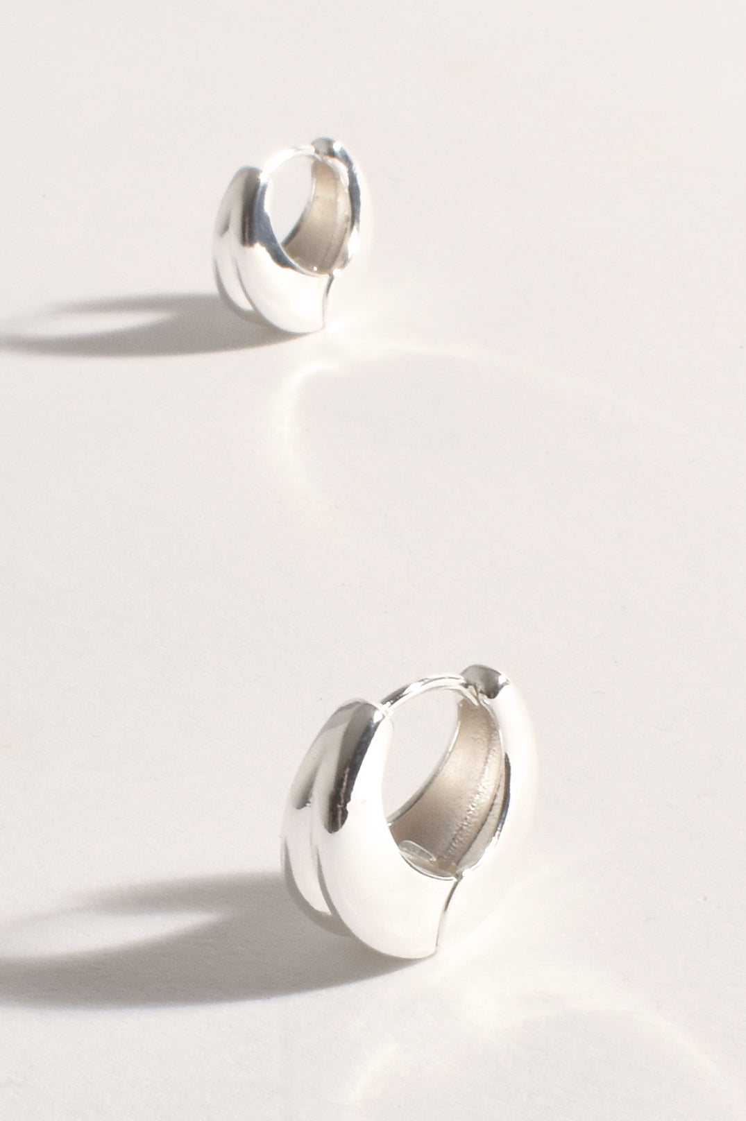 Adorne Chubby Metal Hoops AED3808 Silver