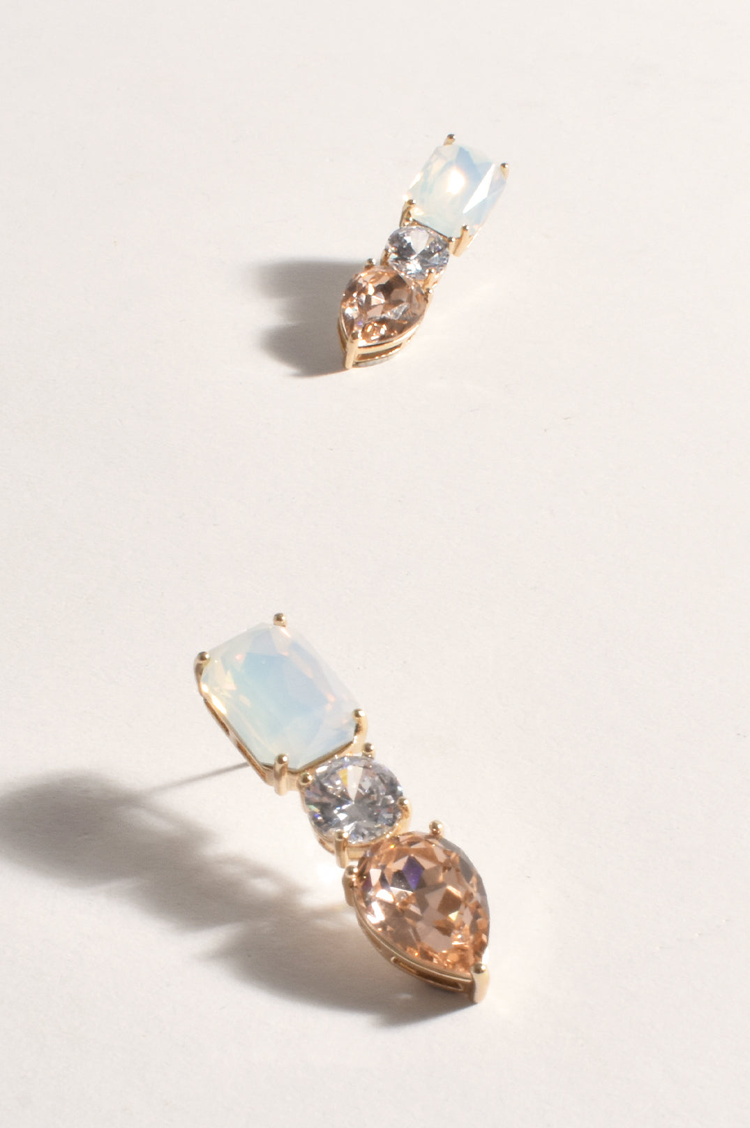 Adorne Jewel Diamante Trio Earrings in Opal AED3836