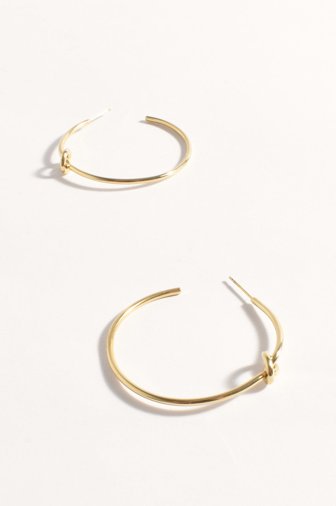 Adorne Knotted Hoop Earrings (Gold) AED4094