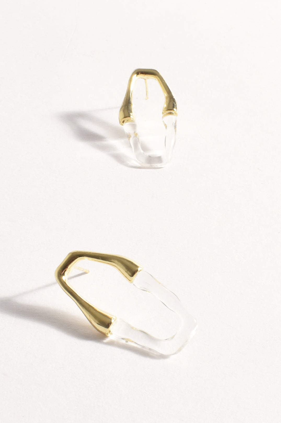 Adorne Half Metal Resin Cutout Event Earrings AED4118