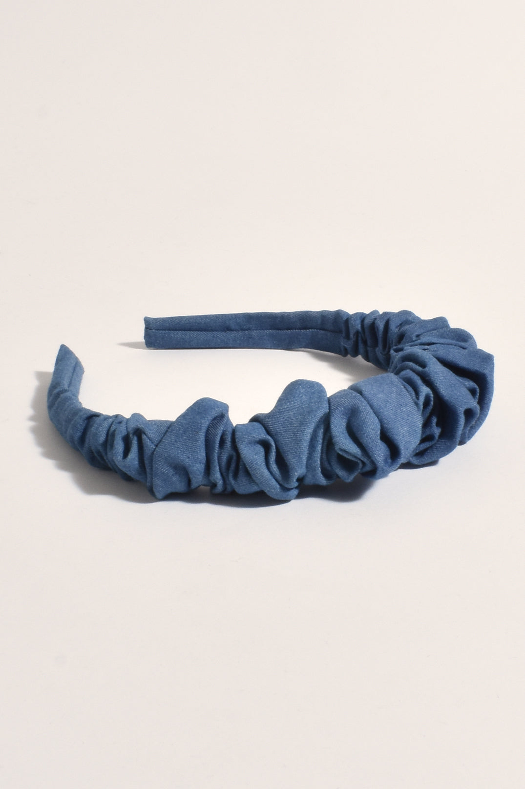 Adorne Ruched Denim Headband