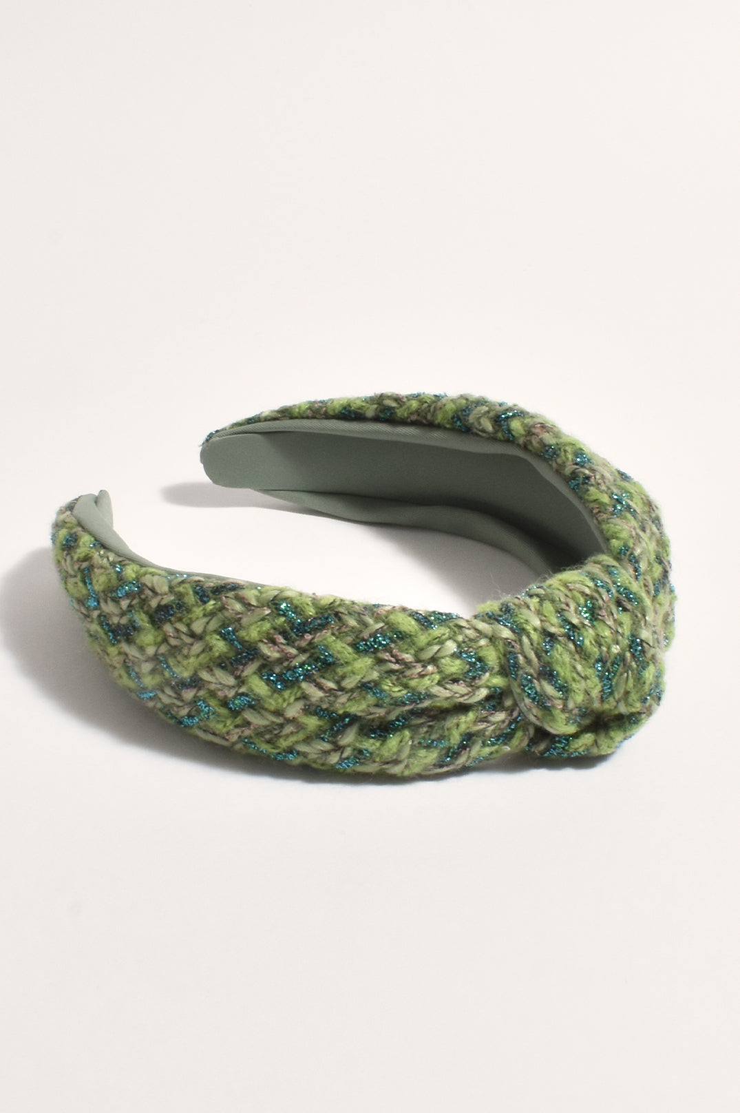 Adorne Winter Racing Boucle Headband in Green AHD0961