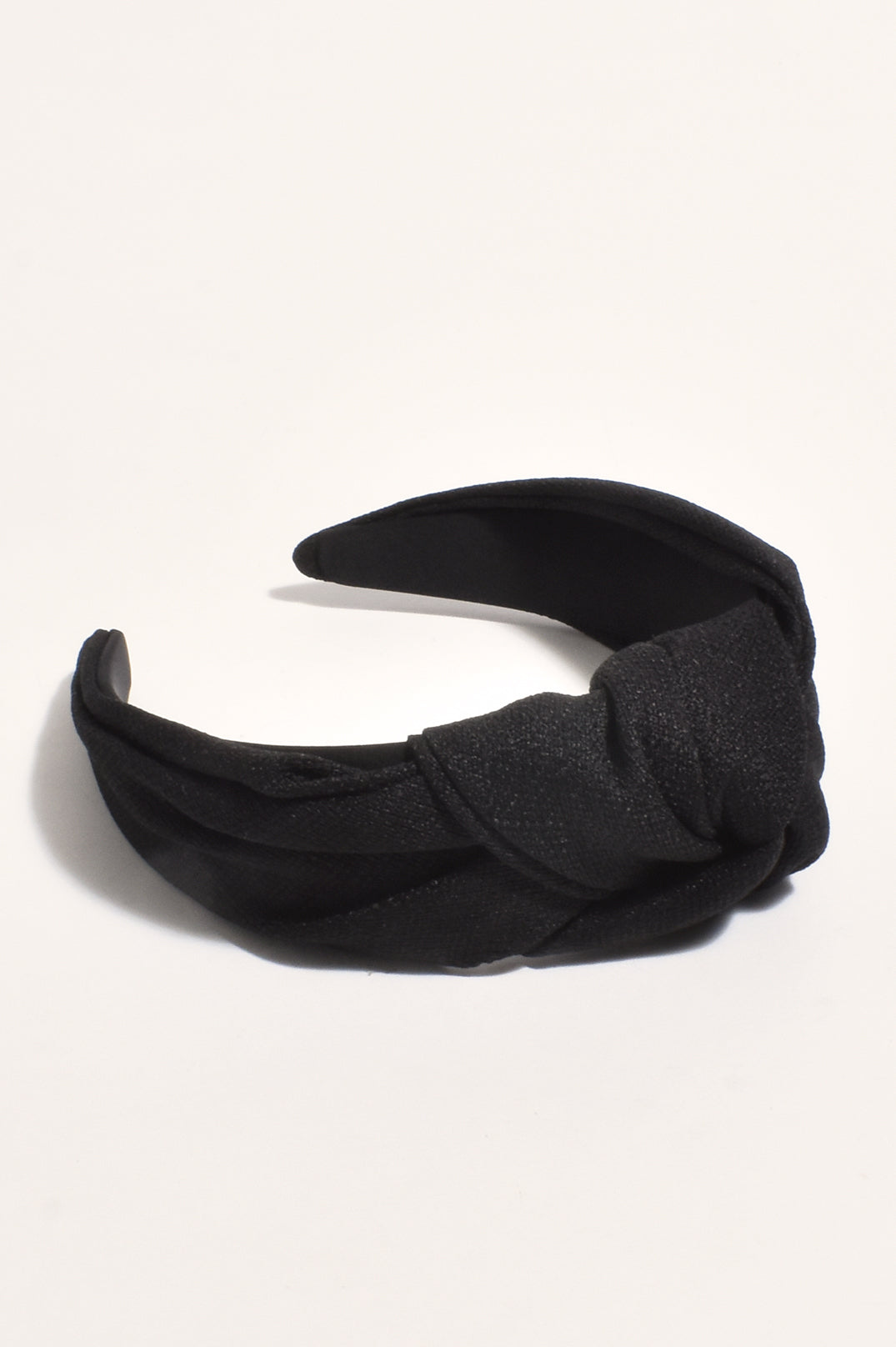 Adorne Fabric Knot Event Headband in Black AHD0965