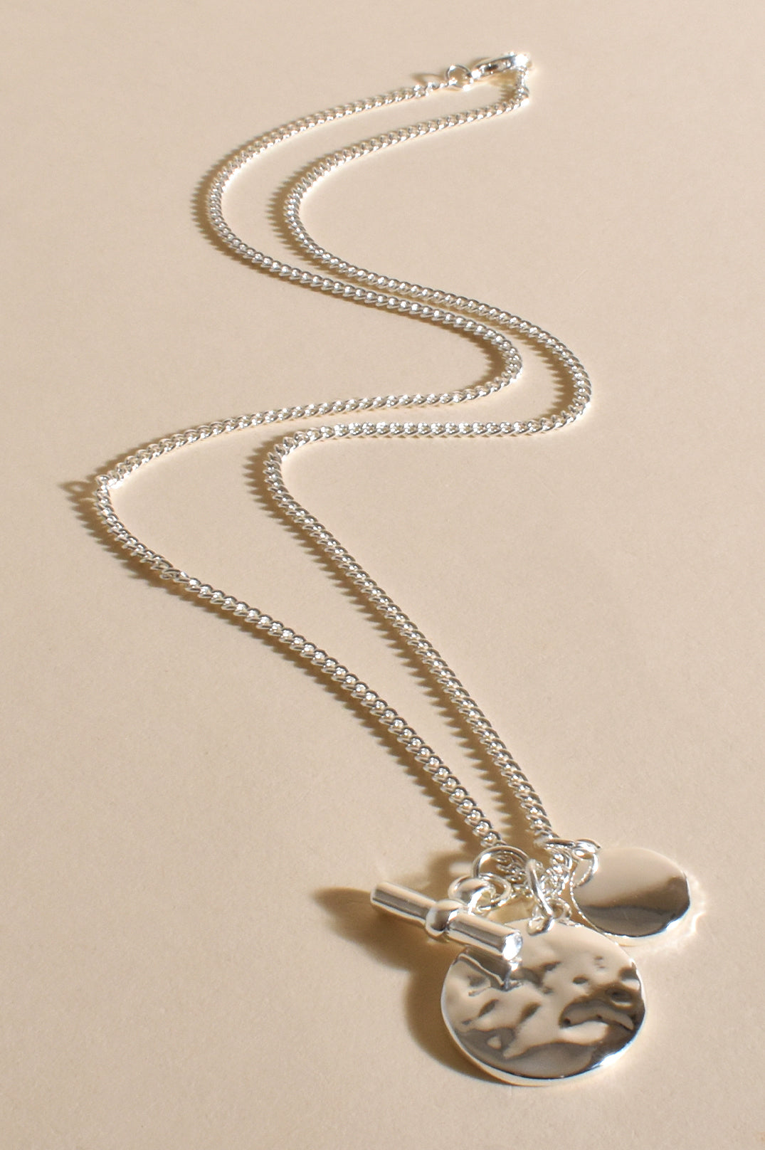 Toggle Detail Cluster Necklace in silver