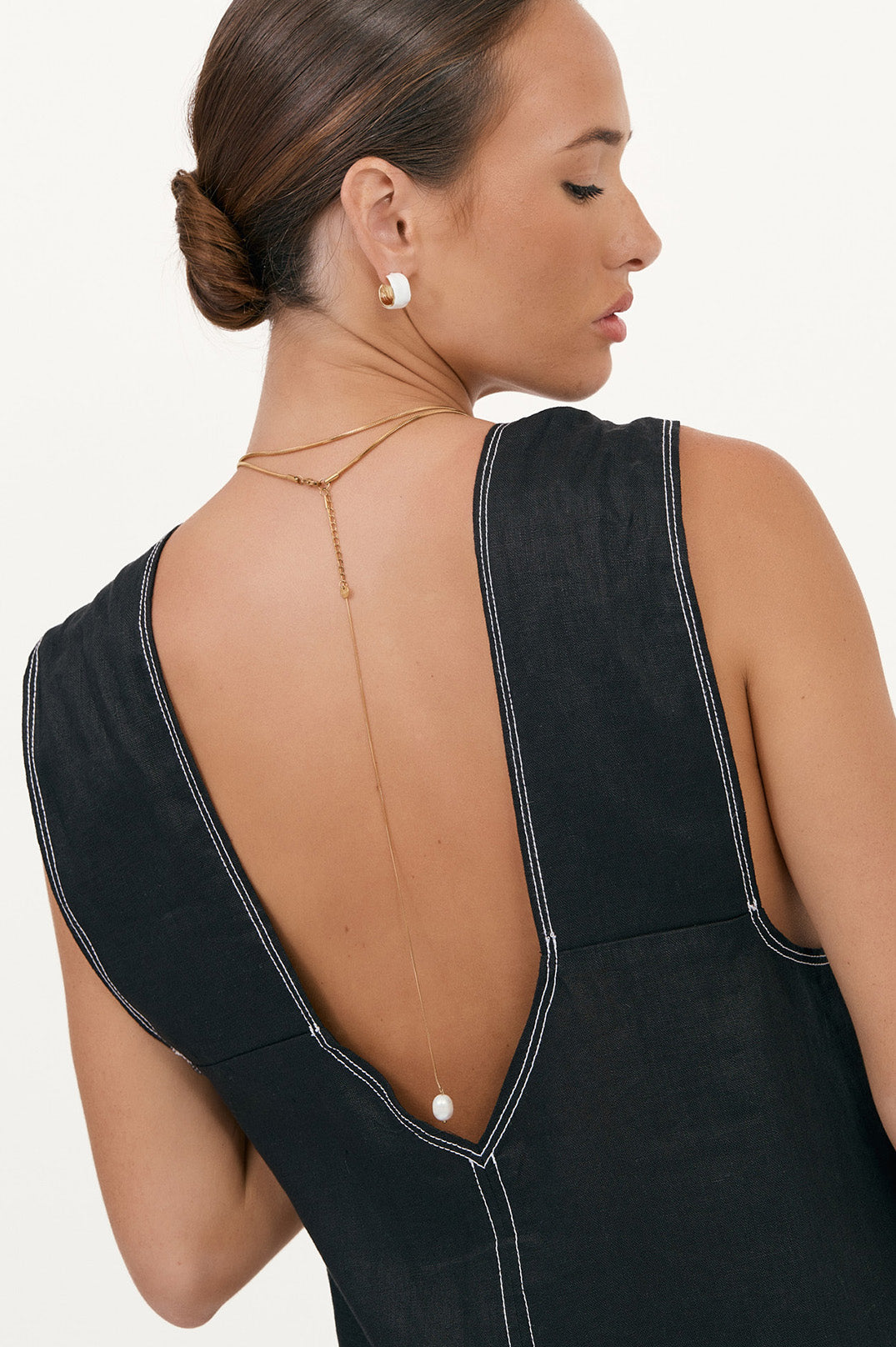 Adorne Layered Drop Pearl Necklace