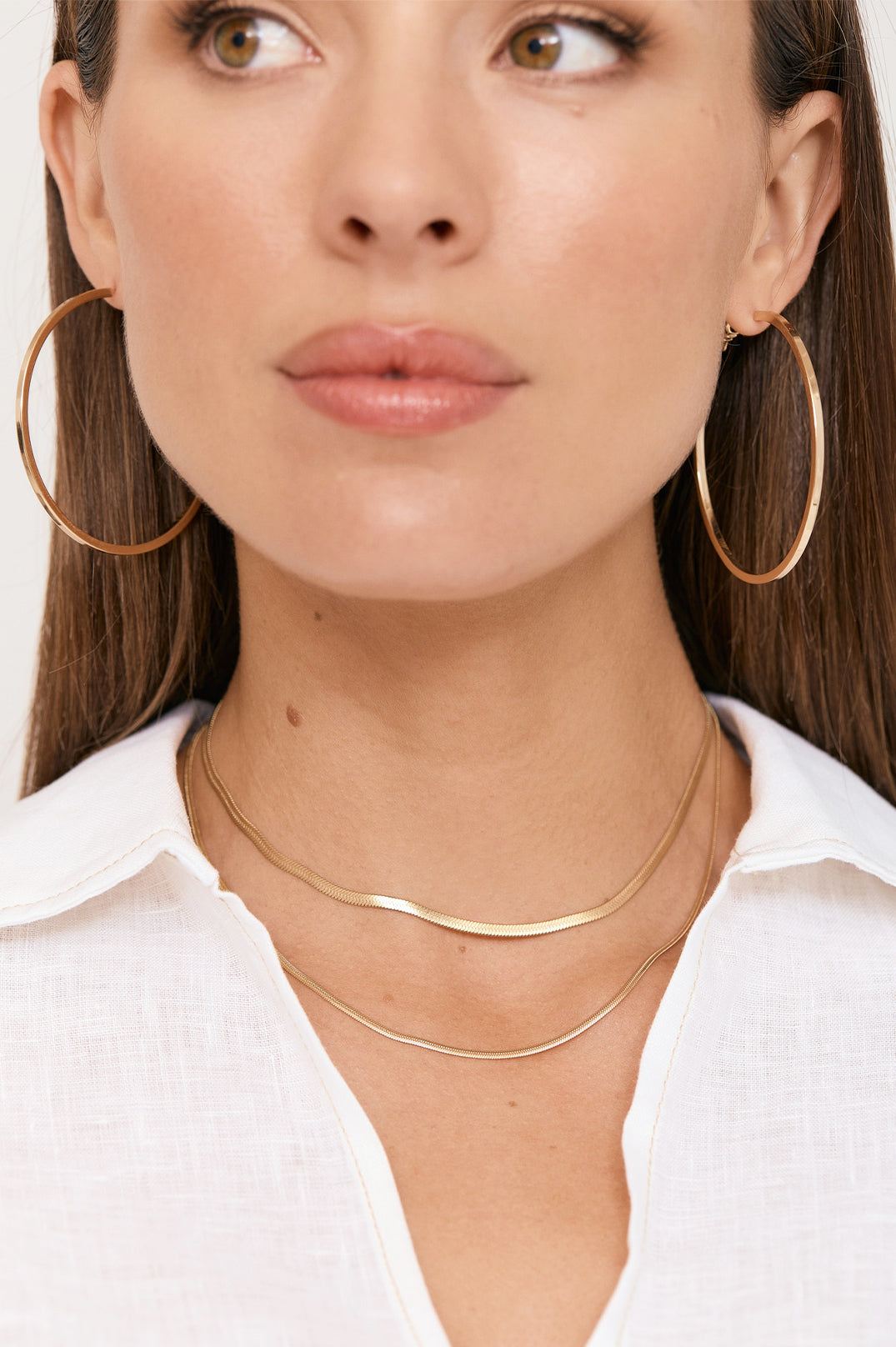 Adorne Layered Metal Snake Necklace