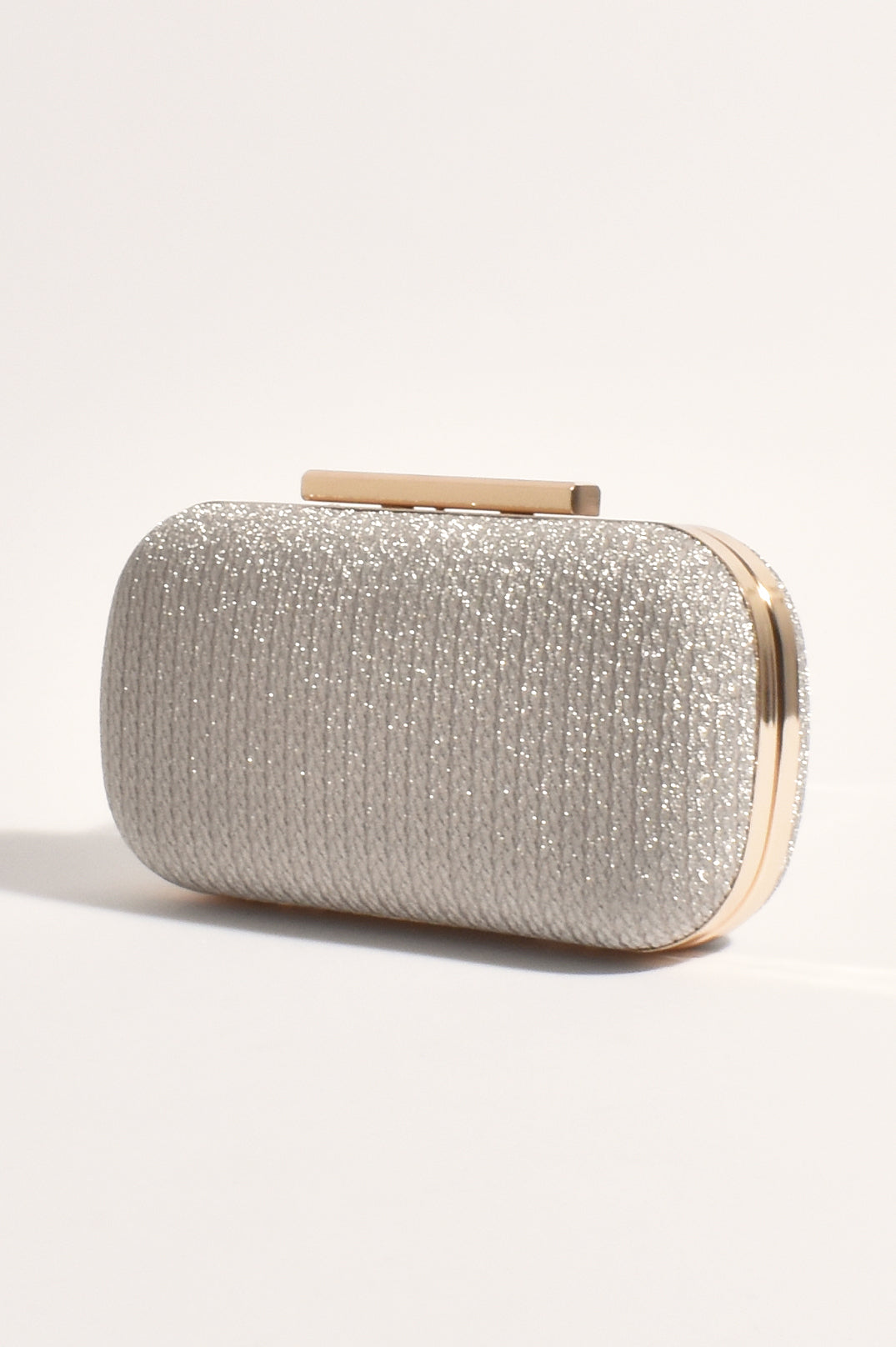 Adorne Glam Girl Stuctured Clutch in Gold AVD1650