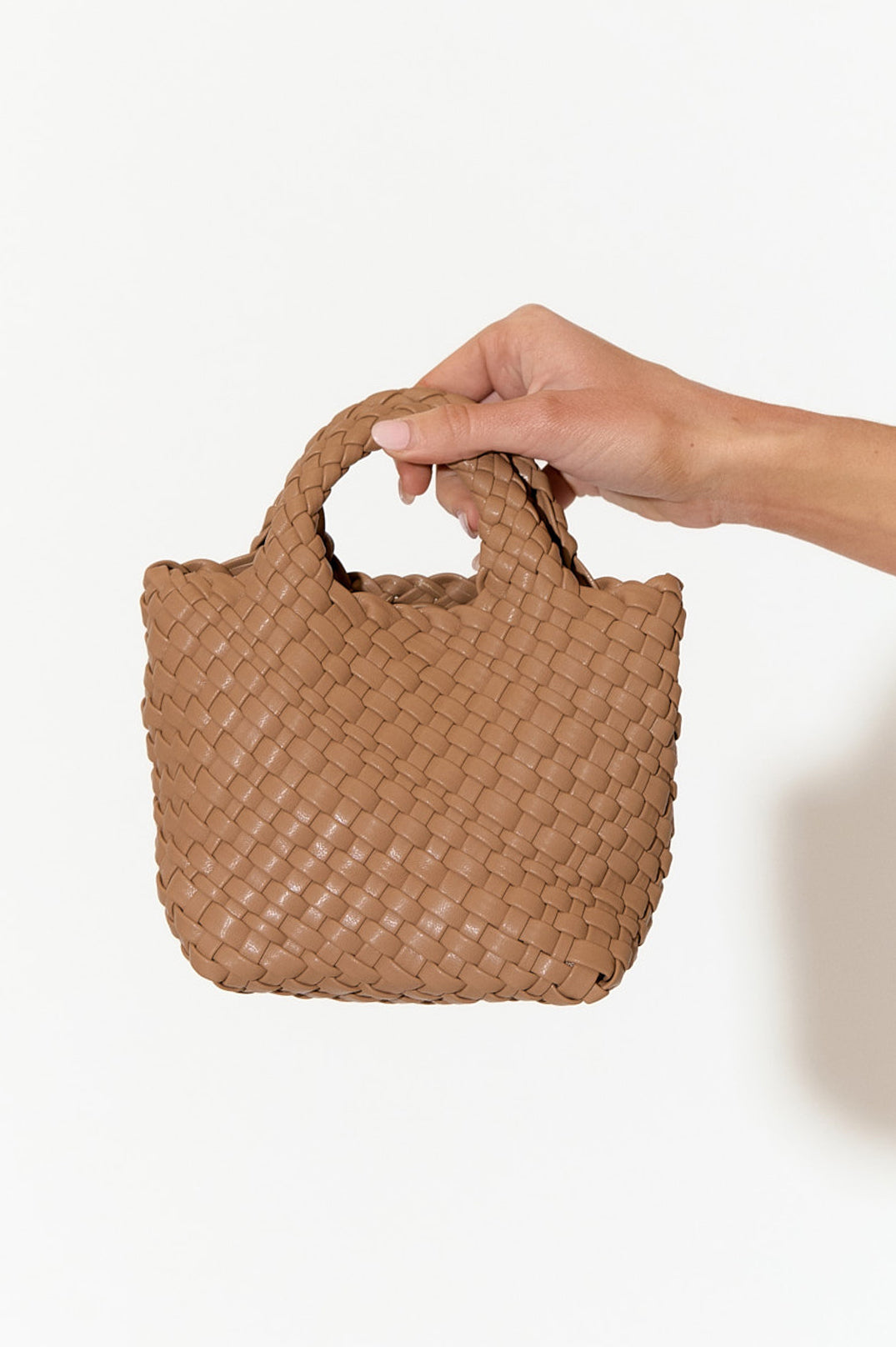 Adorne Gabi Woven Mini Bag & Pouch Mocha AXD1877