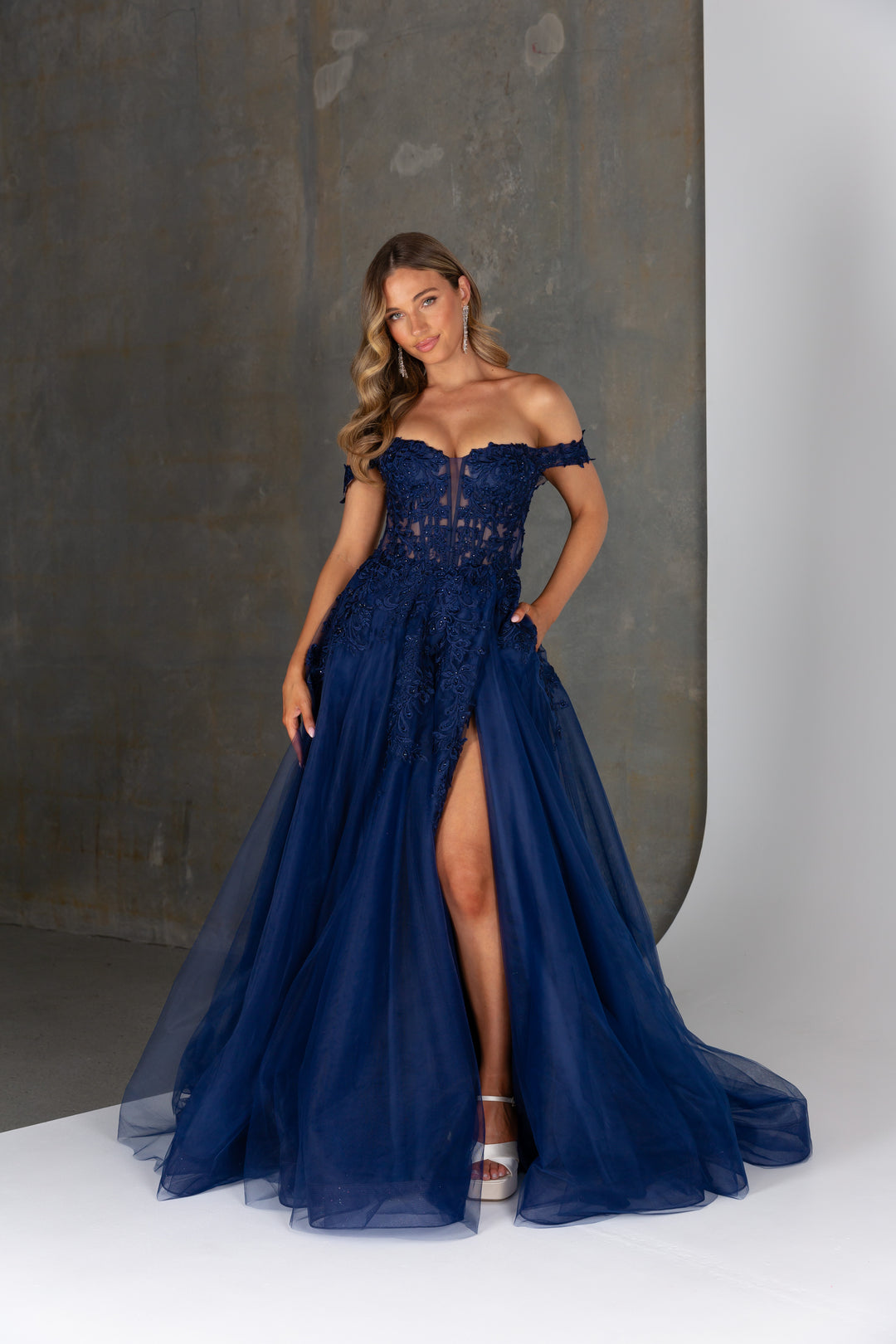 Tania Olsen Designs Amarylis PO25166 (Available in Dusty Blue, Fuschia and Navy)