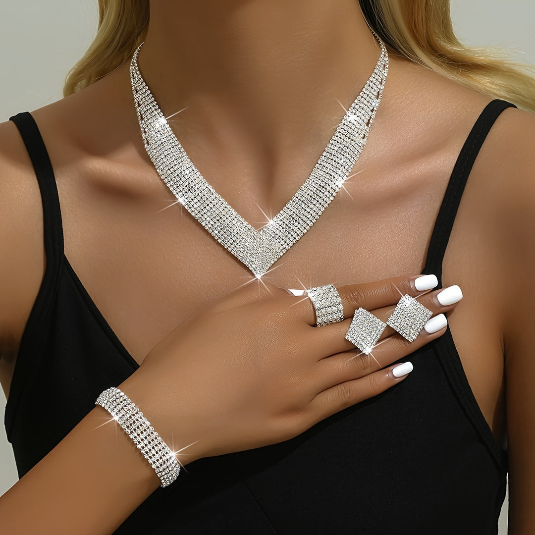 R7 Diamante Choker with Bracelet & Earrings set 112