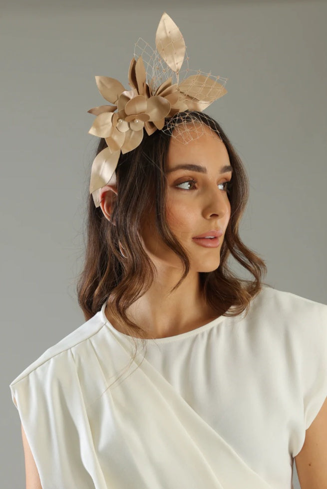 Morgan & Taylor Dulcie Fascinator in Gold
