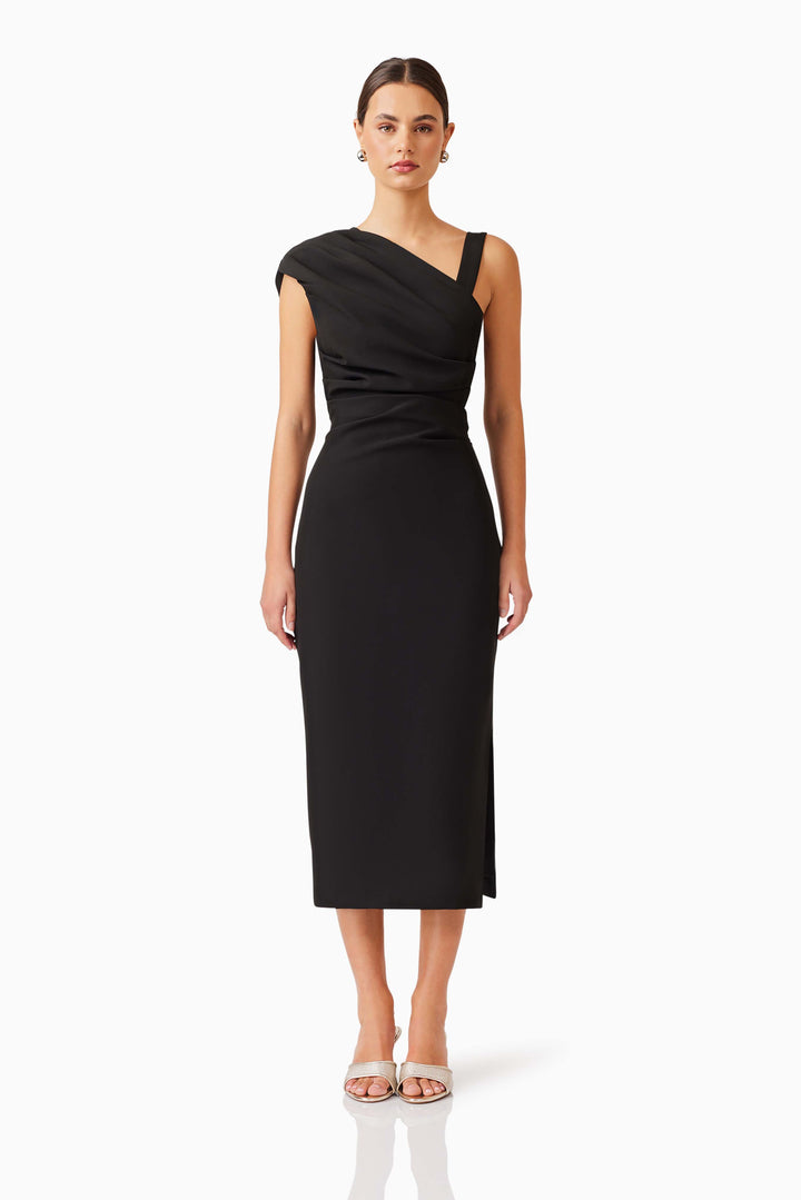 Elliatt Kourtney Midi Dress in Black