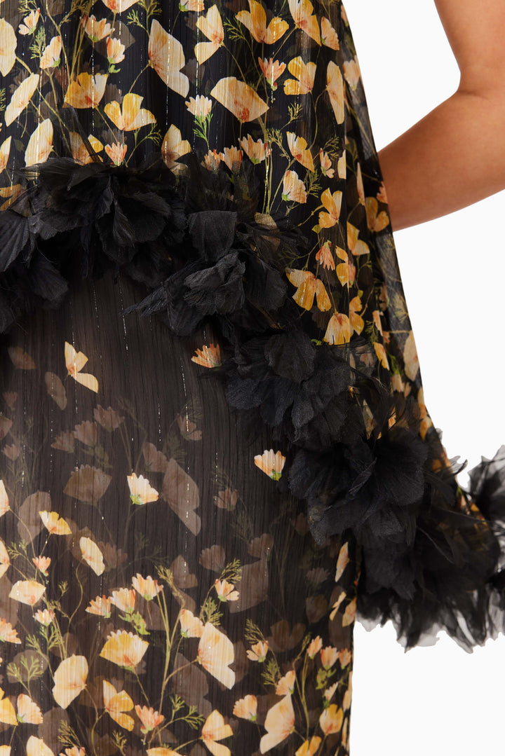 Elliatt Tulsia Cape Maxi Dress in Black