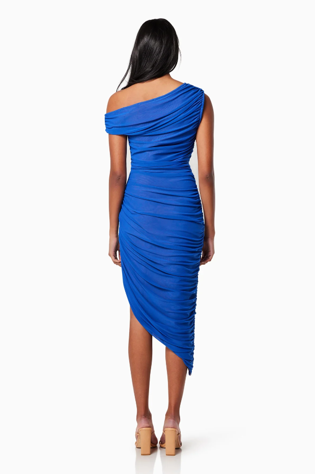 Elliatt Rome Fitted Midi Dress in Cobalt