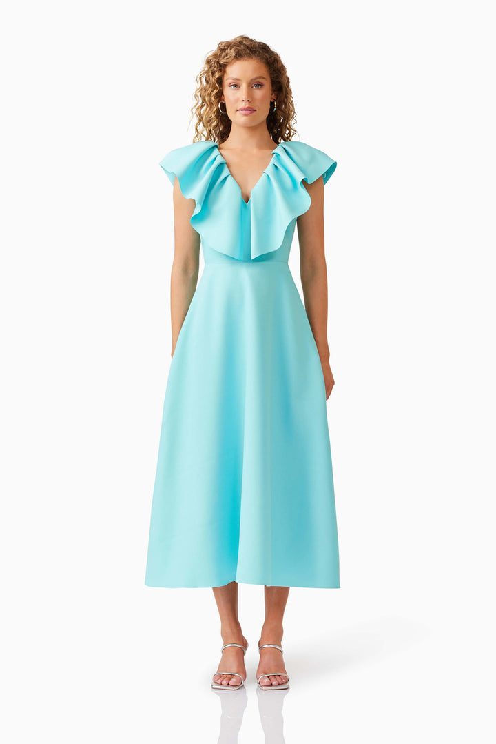 Elliatt Gabi Midi Dress in Aqua