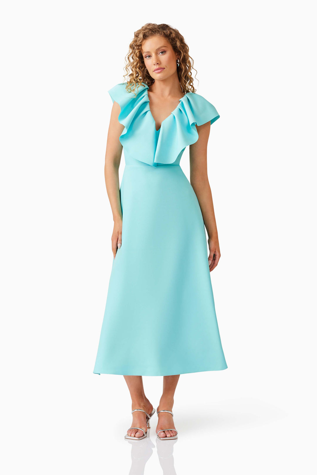 Elliatt Gabi Midi Dress in Aqua