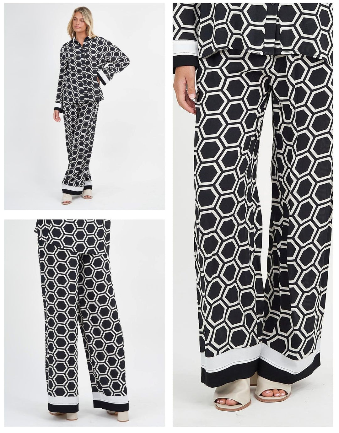 Liberty Rose Geo Print Wide Leg Pants