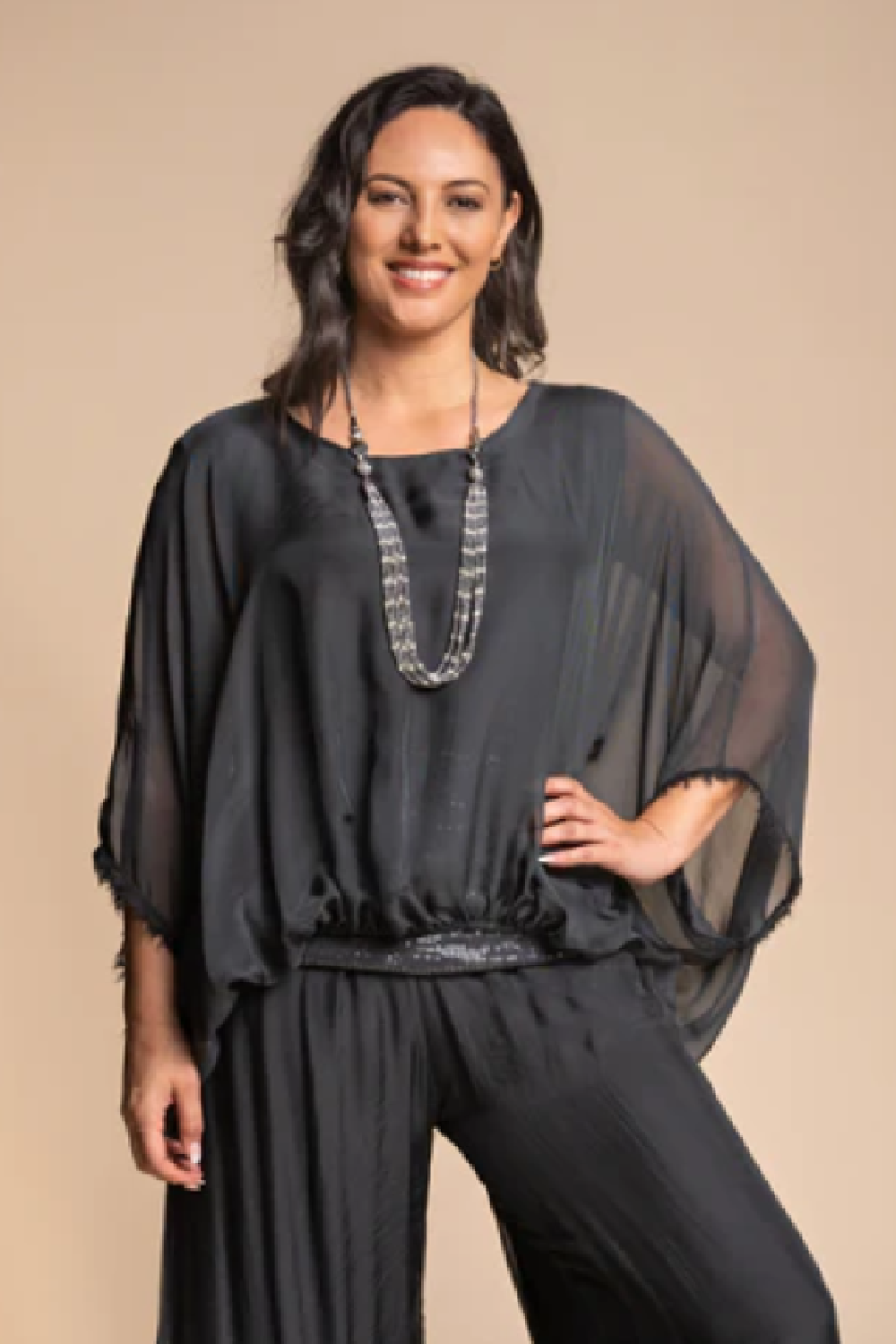Marcella Top in Granite