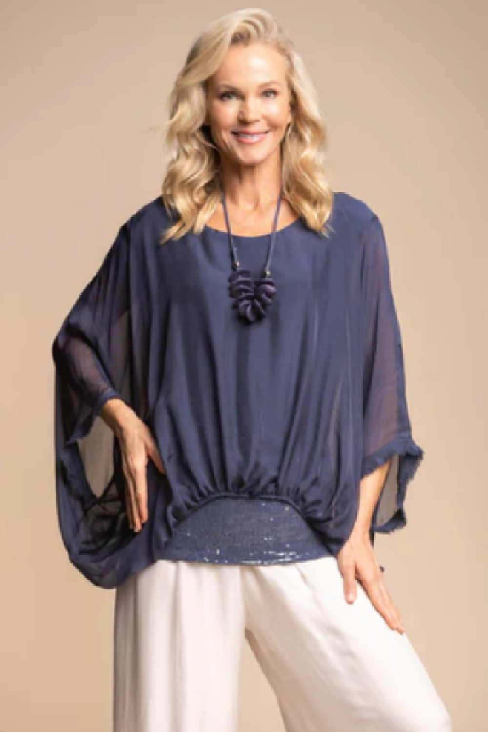 Marcella Top in Navy