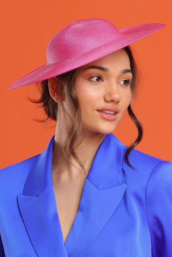 Morgan & Taylor Mona Racewear Plate Hat in Hot Pink