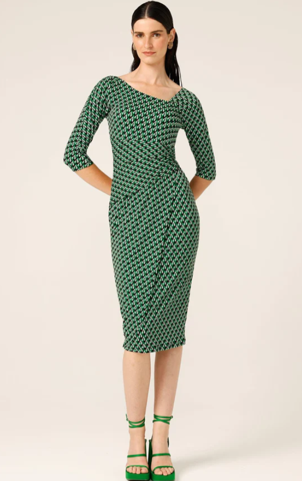 green emerald velvet dress Sacha Drake Lorelei Maxi Dress in Jade Gold Floral