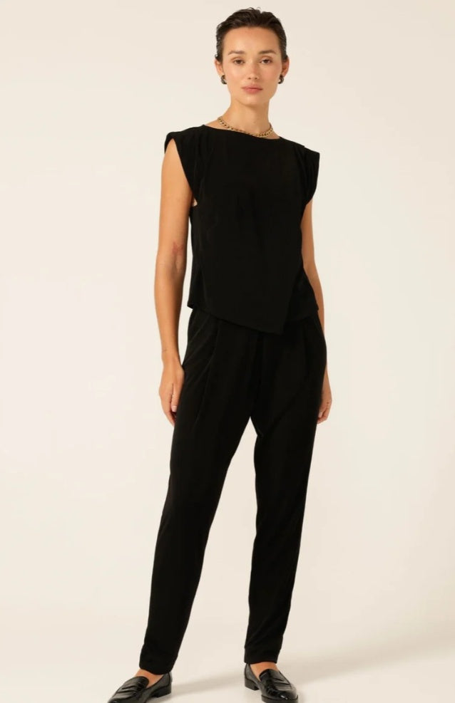 Sacha Drake Pleated Shell Boat Neck