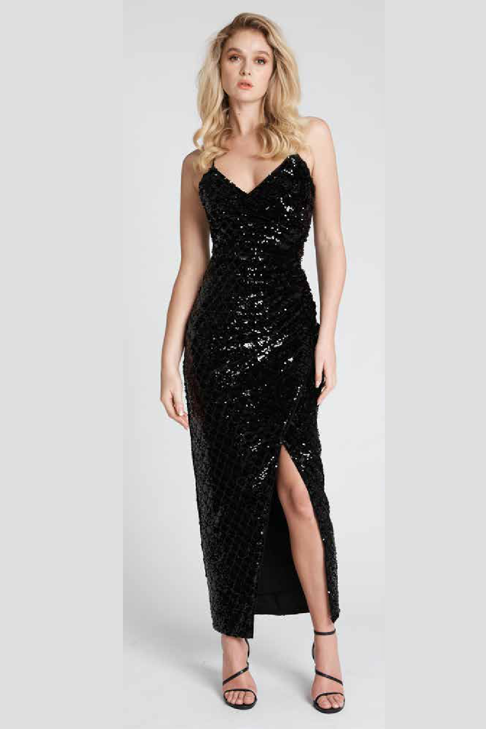 Romance Olivia Crossover Maxi Dress in Black