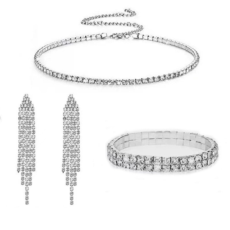 R7 Diamante Choker with Bracelet & Earrings set 111