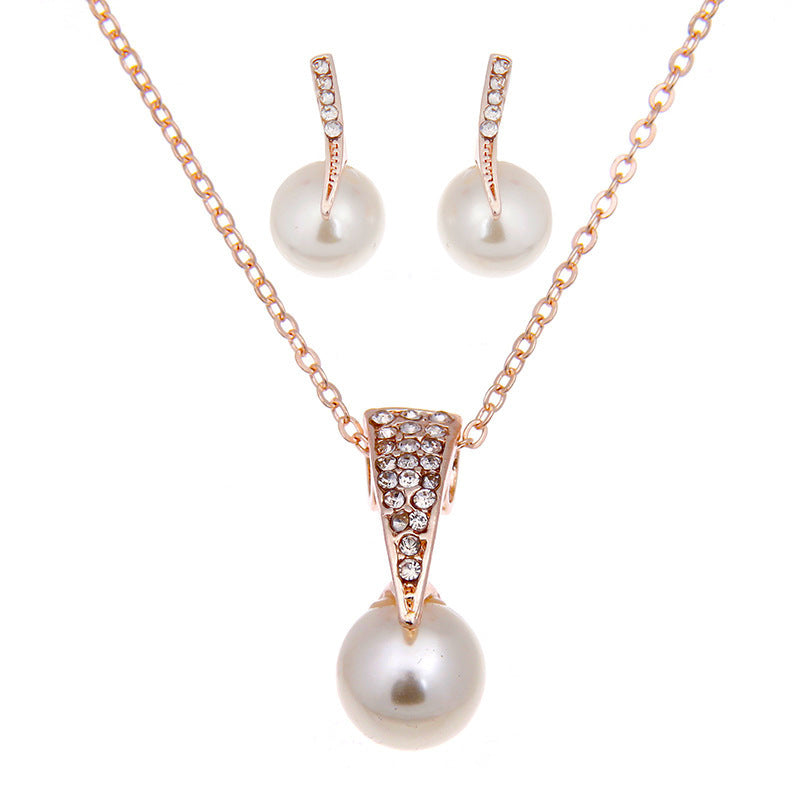 R7 Pearl Necklace and Earrings set 145