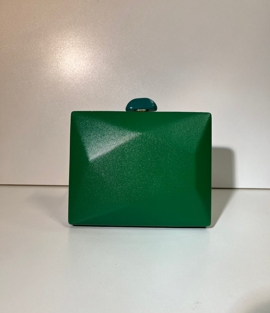 De Cavalier Green Structured Clutch 855