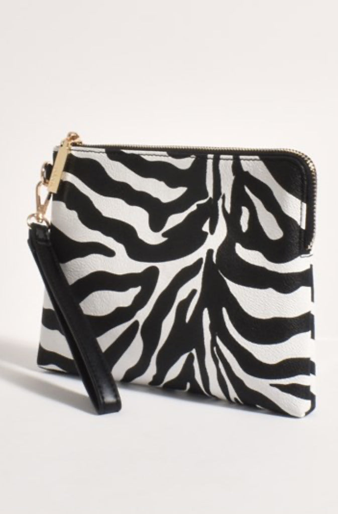 Adorne Becca Pouch in Zebra AVD 1630