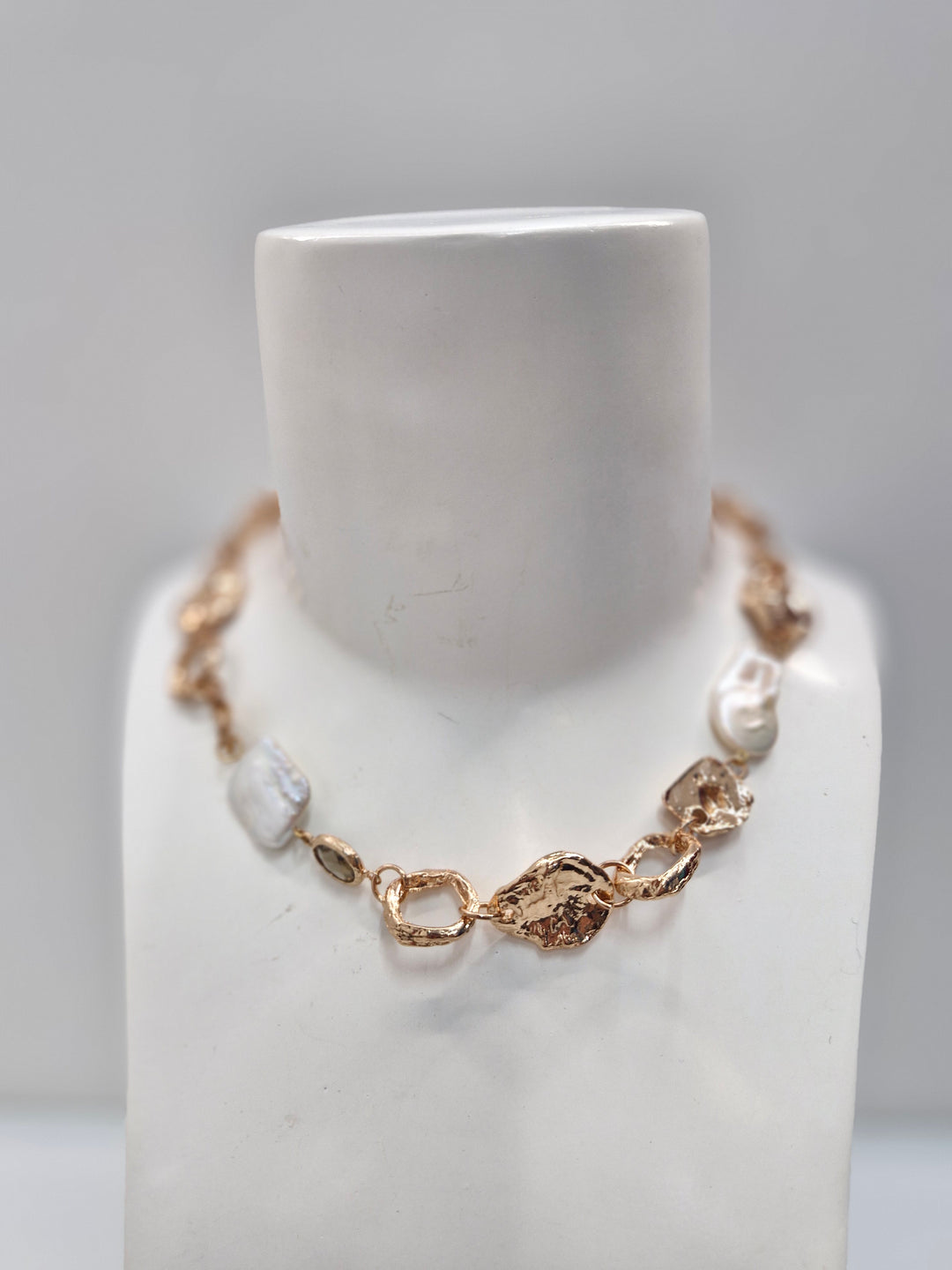Adorne Freshwater Pearl Metal Event Necklace AND2458